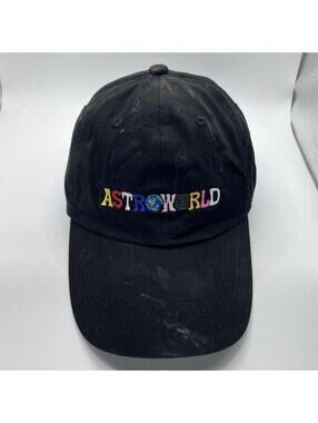 Astroworld Travis Scott Wish You Were Here Strapback Hat Cap Dad Hat Men’s Black